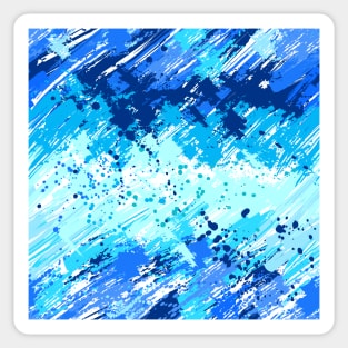 Seamless Painted Blue Paint Sticker